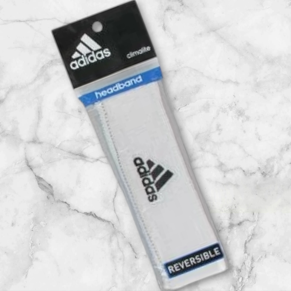 Adidas reversible white headband